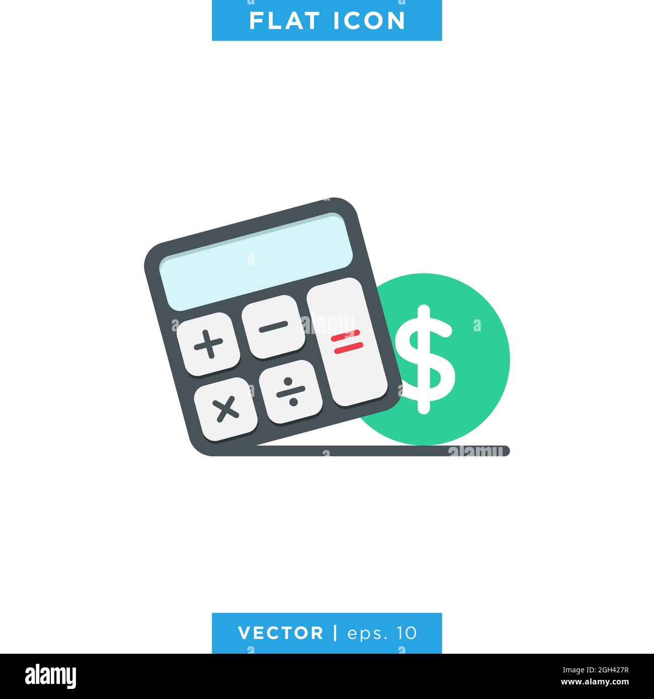 Calculator icon vector stock illustration design template. Vector eps 10. Stock Vector