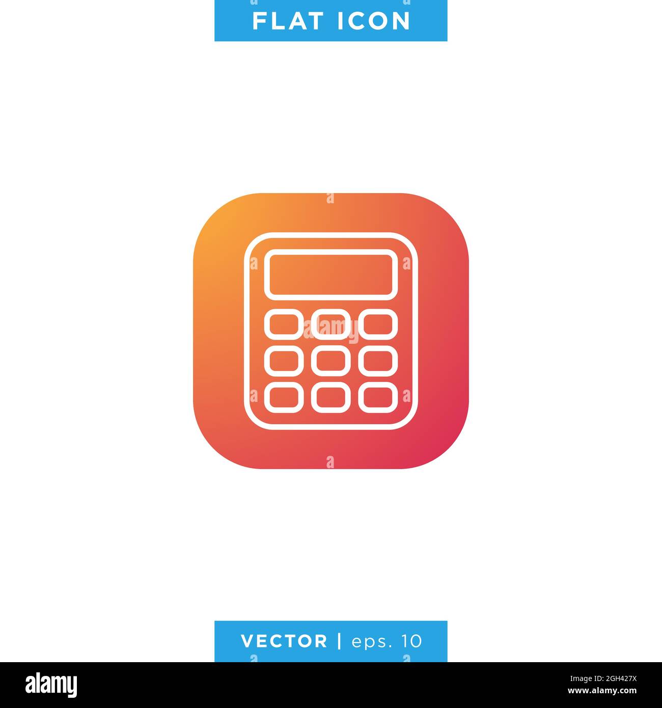 Calculator icon vector stock illustration design template. Vector eps 10. Stock Vector
