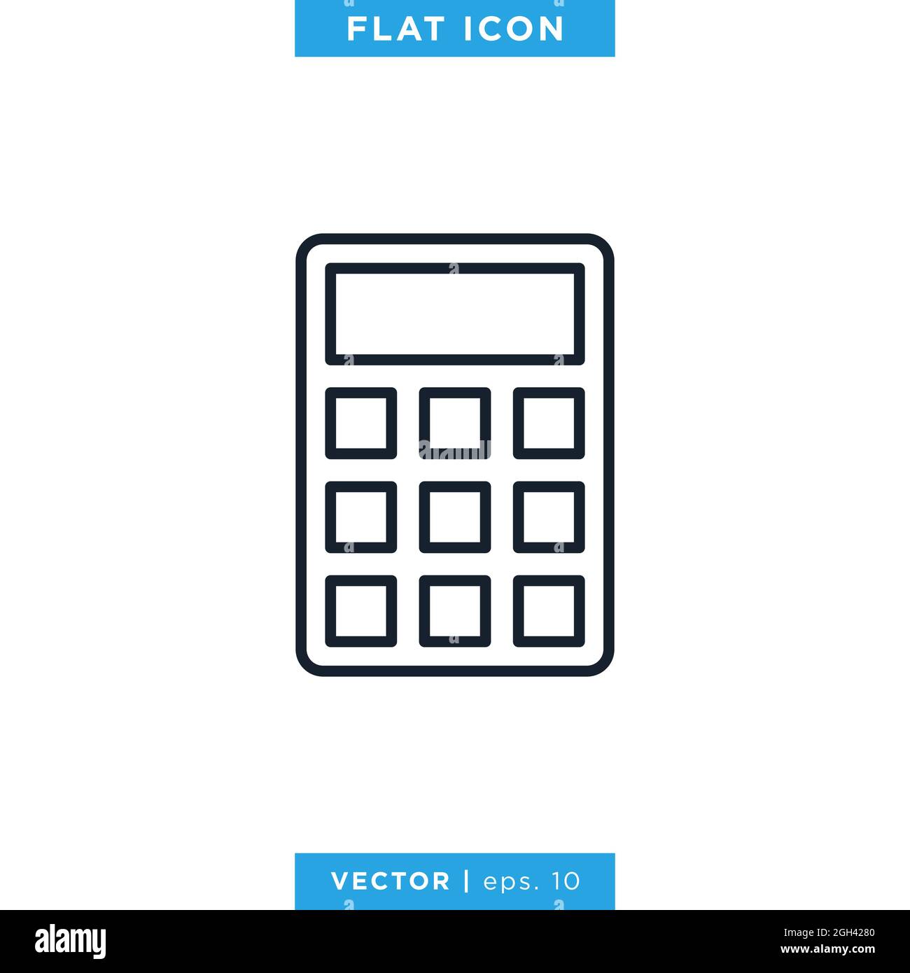 Calculator icon vector stock illustration design template. Vector eps 10. Stock Vector