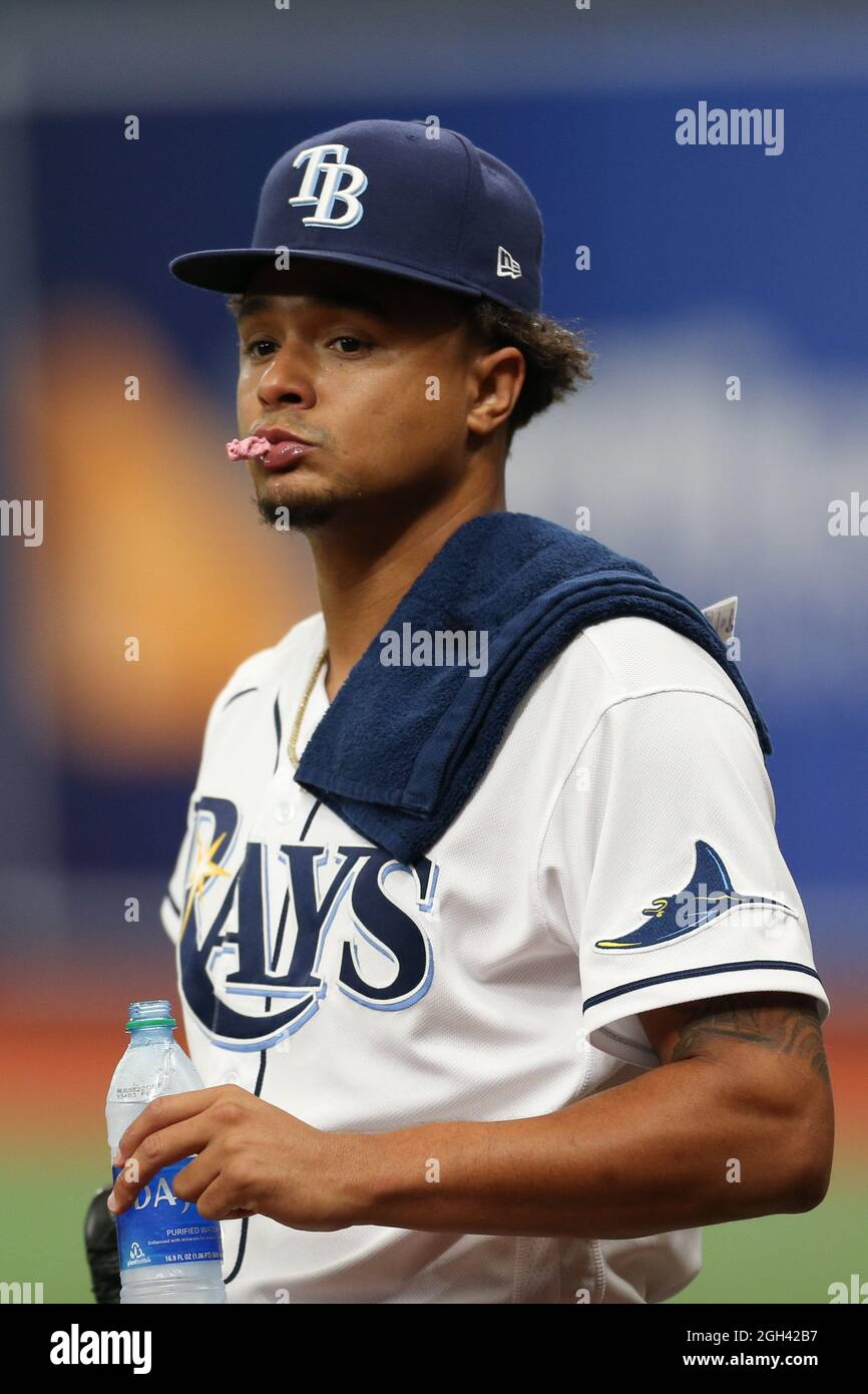 St. Petersburg, FL. USA; Tampa Bay Rays starting pitcher Chris Archer ...