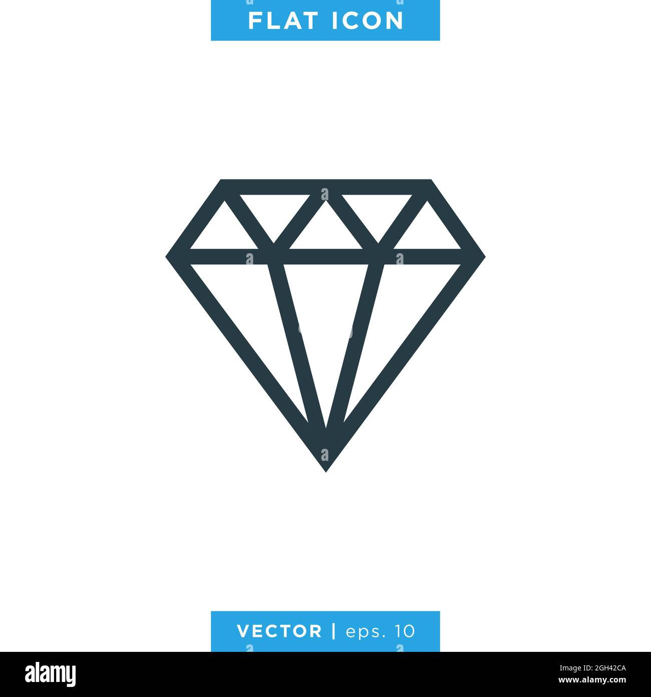 Diamond icon vector stock illustration design template. Vector eps 10. Stock Vector