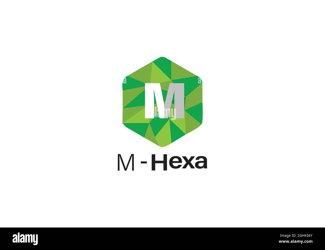 M-hexa logo design. Stock Vector