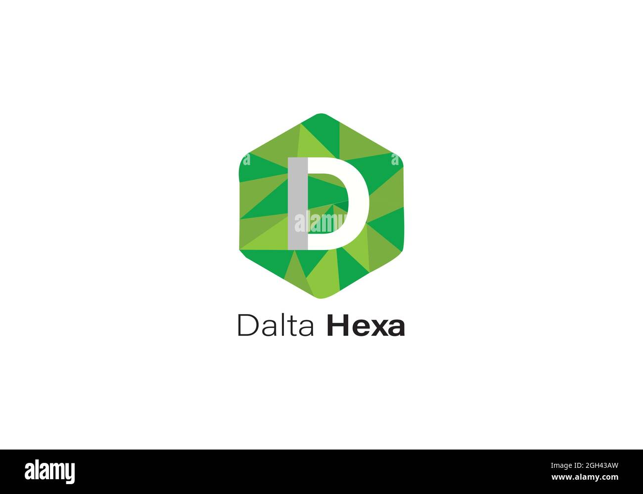 Hexa D letter logo design template. Stock Vector