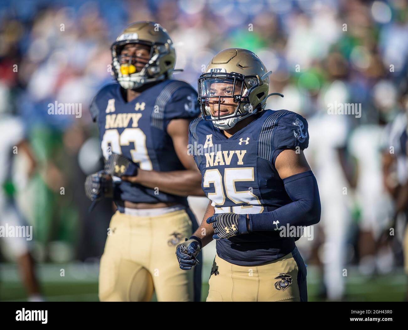 September 4, 2021: Navy Midshipmen Fullback Carlinos Acie (25) During ...