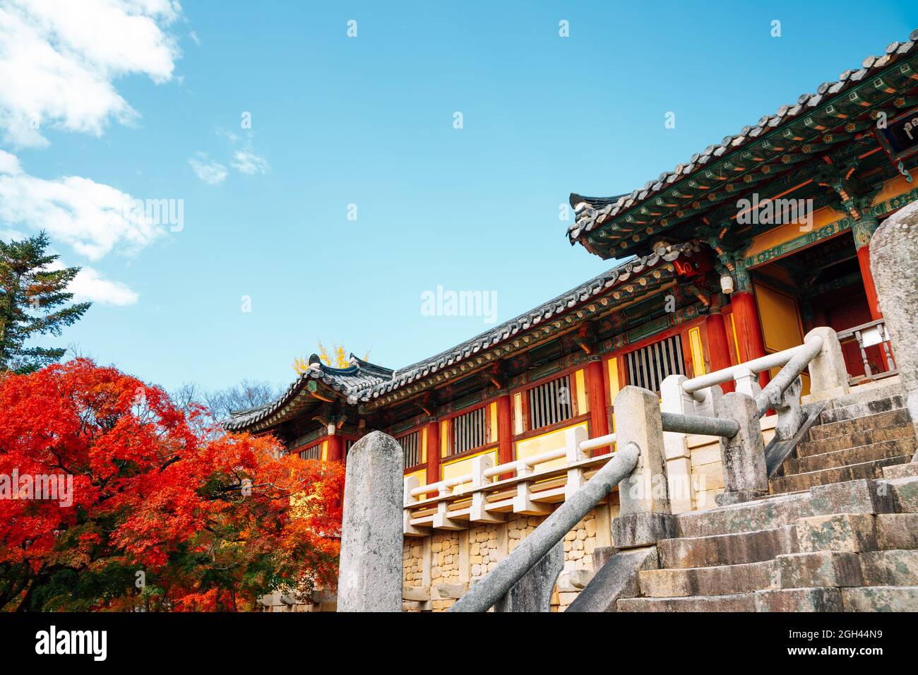 Bulguksa temple at autumn in Gyeongju, Korea Stock Photo - Alamy