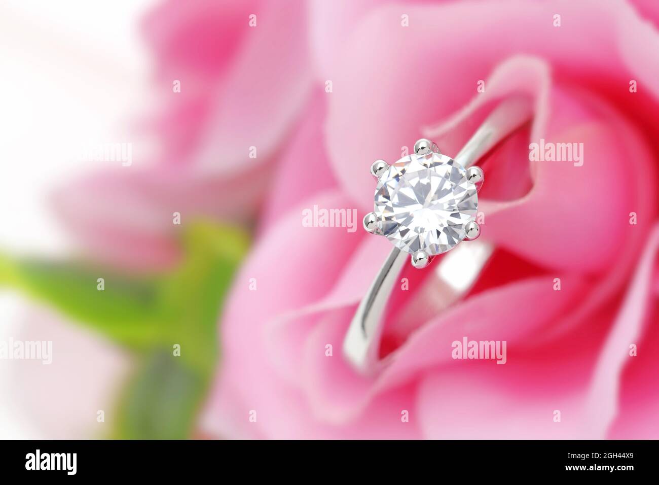 Rose and diamond ring inside the heart shape bowl, Stock Photo, Picture And  Low Budget Royalty Free Image. Pic. ESY-021396680 | agefotostock