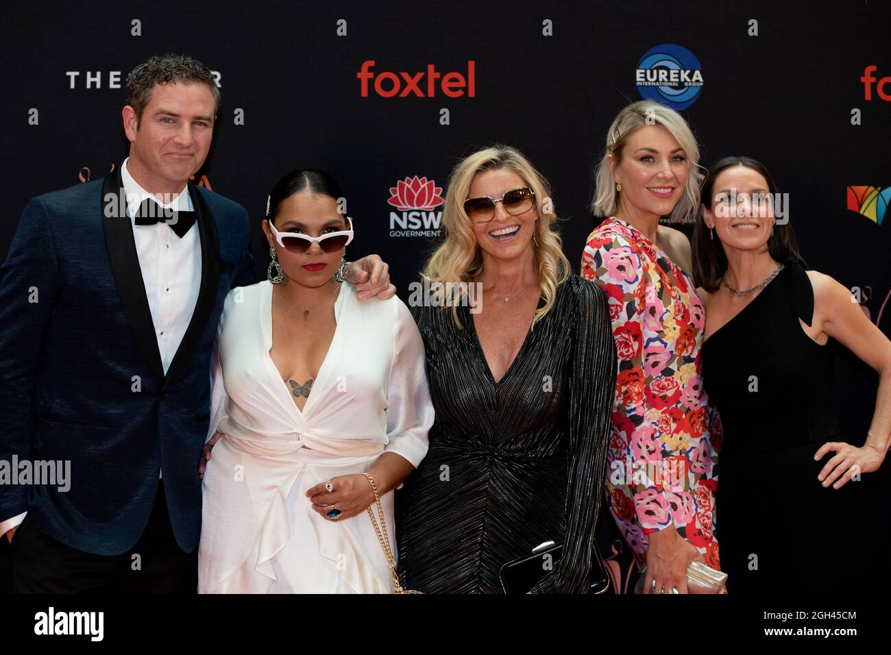 Sydney, Australia, 4 December, 2019. Bernard Curry, Rarriwuy Hick, Tammy MacIntosh, Kate Jenkinson and Kate Atkinsson arrives for the 2019 AACTA Awards Presented by Foxtel at The Star on December 04, 2019 in Sydney, Australia. Credit: Speed Media/Alamy Live News Stock Photo