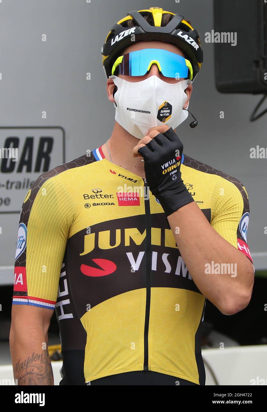 Dylan Groenewegen of Jumbo - Visma during the Benelux Tour 2021, Stage 6, Ottignies-Louvain-la-Neuve - Houffalize (207,6 Km) on September 4, 2021 in Houffalize, Belgium - Photo Laurent Lairys / DPPI Stock Photo