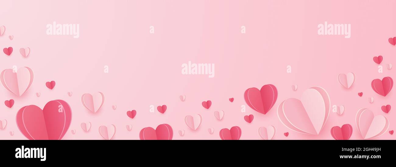 Love Background. Hearts On A White Background For Greeting Cards And 