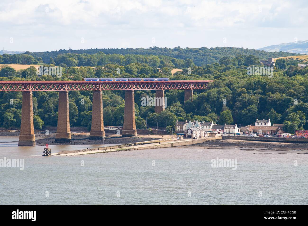 South Queensferry and the Forth Rail Bridge during The Ferry Fair, Queensferry, Edinburgh, Scotland, UK Stock Photo