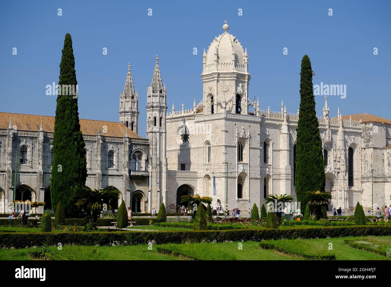 Portugal Lisbon - Jeronimos Monastery Gothic Manueline-style monastery Stock Photo