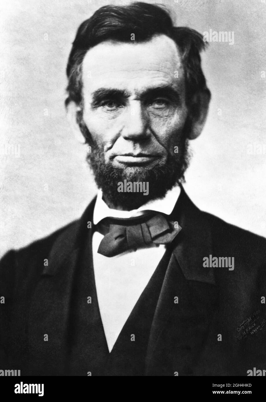 Vintage Photographic Portrait - Abraham Lincoln Stock Photo