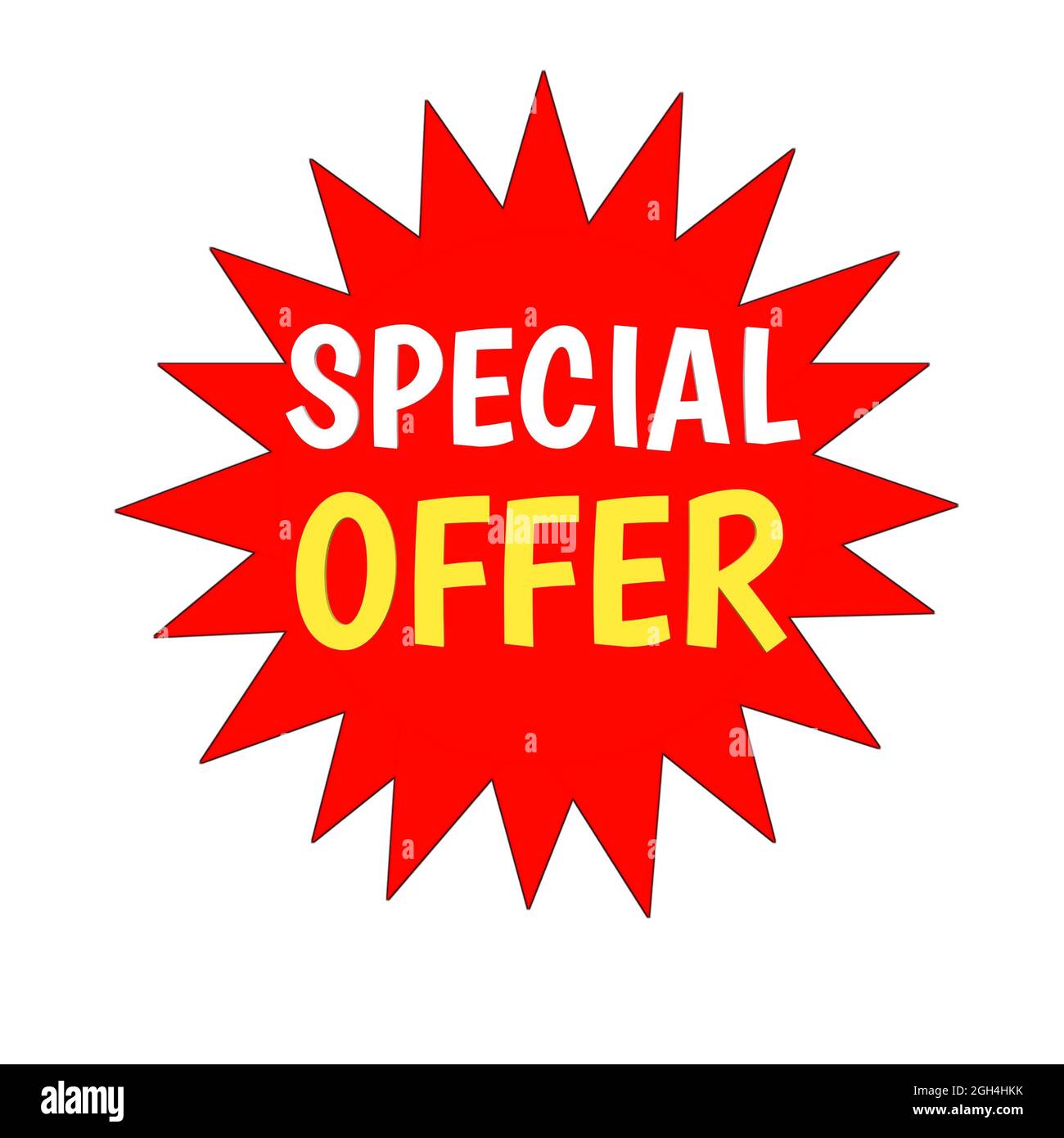 Special offer web icon 3d An isolated label sticker graphic in red Special offer web icon 3d An isolated label sticker graphic in red