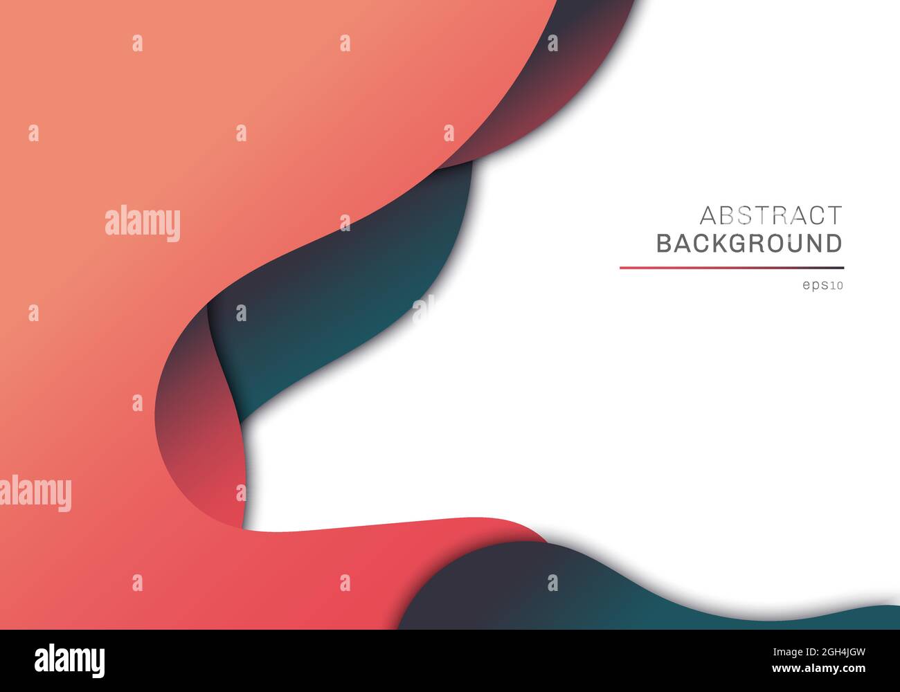 Abstract 3D dimension liquid shape overlapping design on white background template. Vector illustration Stock Vector
