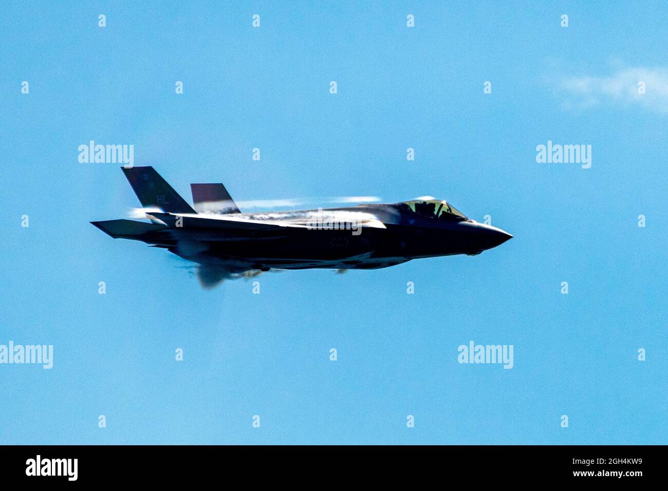 The F-35A Lightning II of United States Air Force (USAF) flies during the Canadian International Air Show (CIAS) in Toronto, Canada Stock Photo