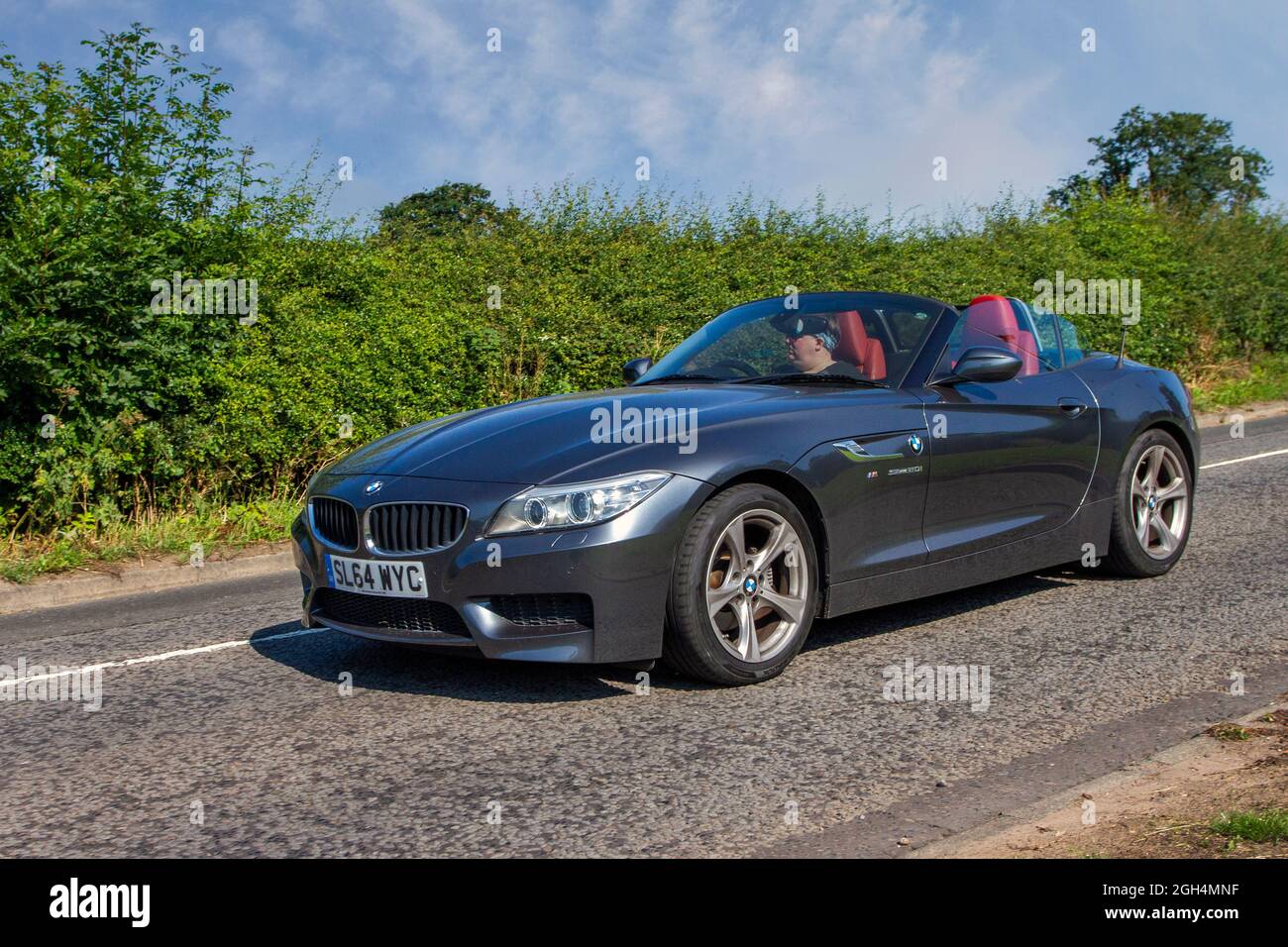 2014 Z4 SDrive201 M Sport 1997cc petrol Roadster, en-route to Capesthorne Hall classic July car show, Cheshire, UK Stock Photo