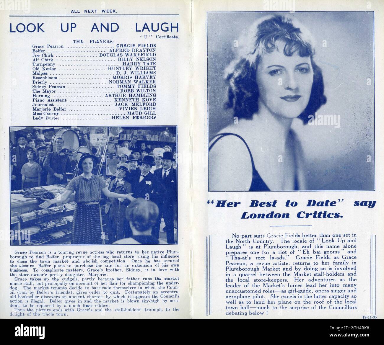 British Programme for GRACIE FIELDS and DOUGLAS WAKEFIELD with a young ...