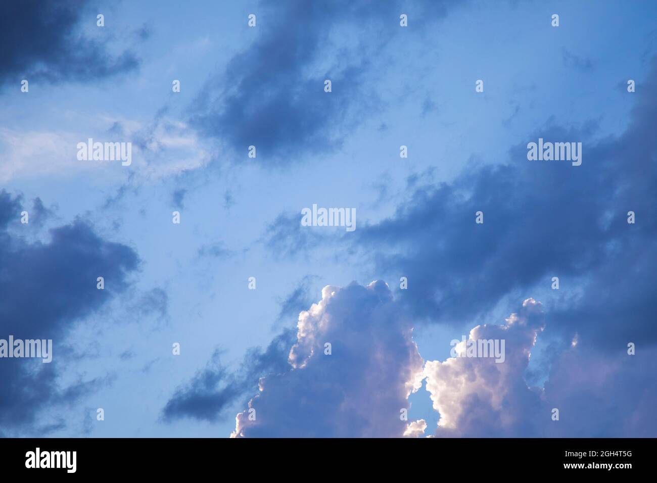 sunset sky with clouds in summer , background Stock Photo - Alamy