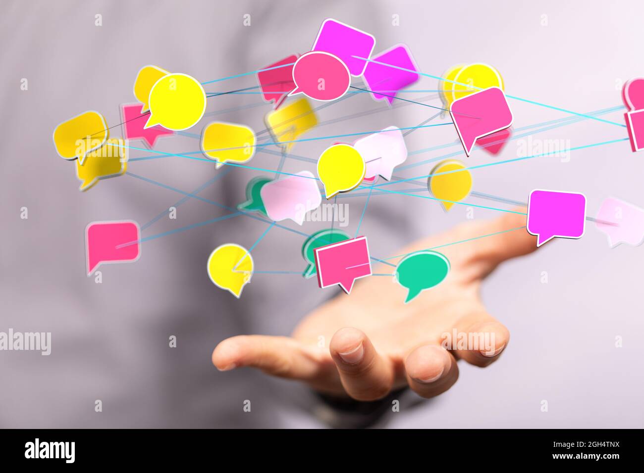 A digital concept of online people network, using the internet for ...