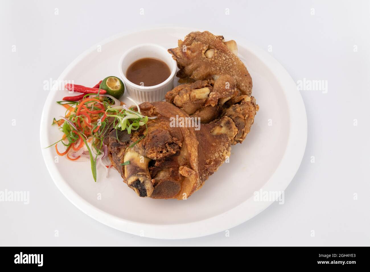 crispy pata, deepfried pork knuckle Stock Photo Alamy