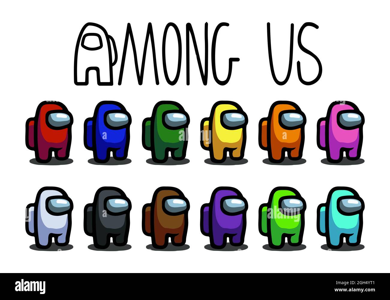 Among us is a collection colored characters Vector Image
