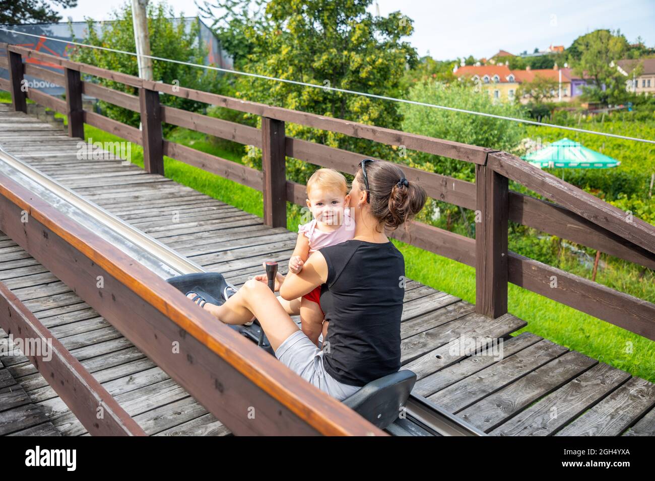 Bobova draha or bobsled in Prague, Czech Republic Stock Photo