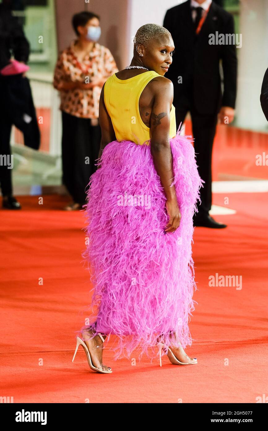 The Palazzo del Cinema, Lido di Venezia, Venice, Italy. 4th Sep, 2021. Cynthia Erivo poses on the red carpet for LAST NIGHT IN SOHO during the 78th Venice International Film Festival. Picture by Credit: Julie Edwards/Alamy Live News Stock Photo