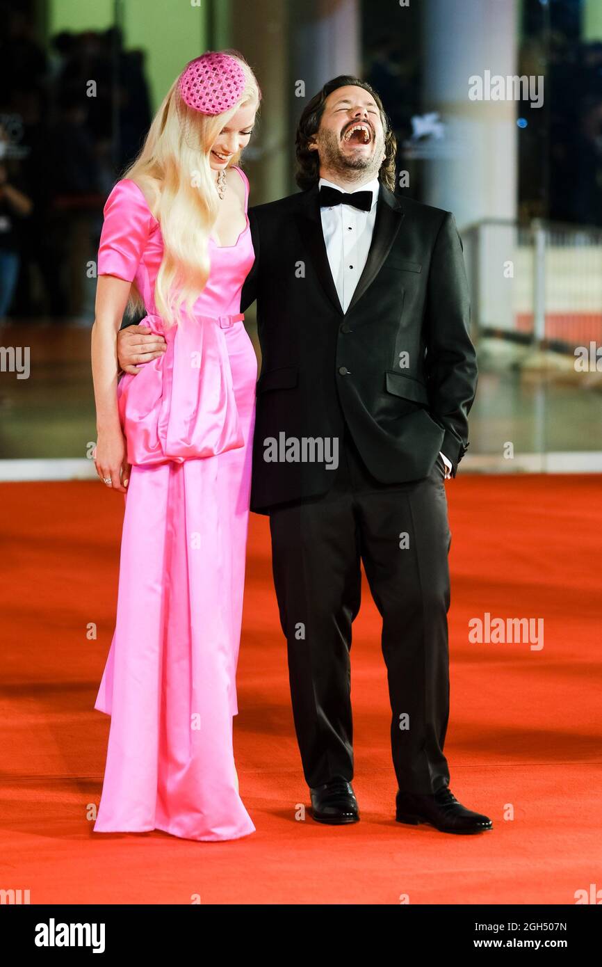 The Palazzo del Cinema, Lido di Venezia, Venice, Italy. 4th Sep, 2021. Anya Taylor-Joy and Edgar Wright poses on the red carpet for LAST NIGHT IN SOHO during the 78th Venice International Film Festival. Picture by Credit: Julie Edwards/Alamy Live News Stock Photo