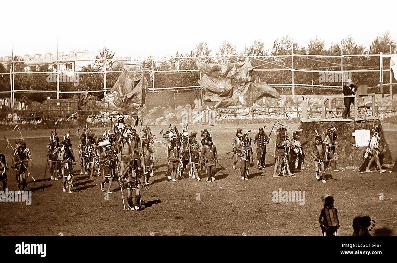 Buffalo Bill's Wild West Show in Paris in 1899 Stock Photo