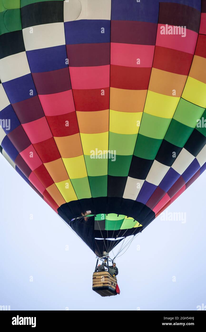Colorful hot air balloon, Albuquerque International Balloon Fiesta, Albuquerque, New Mexico USA Stock Photo