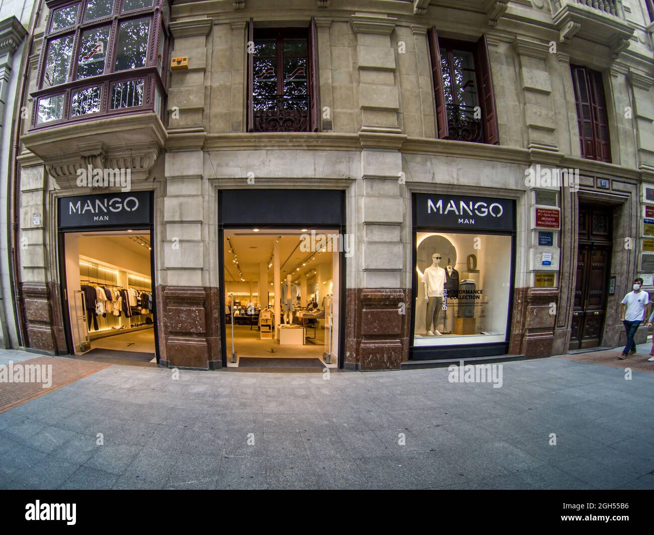 BILBAO, SPAIN - Aug 24, 2021: The Mango front store shop of the brand ...