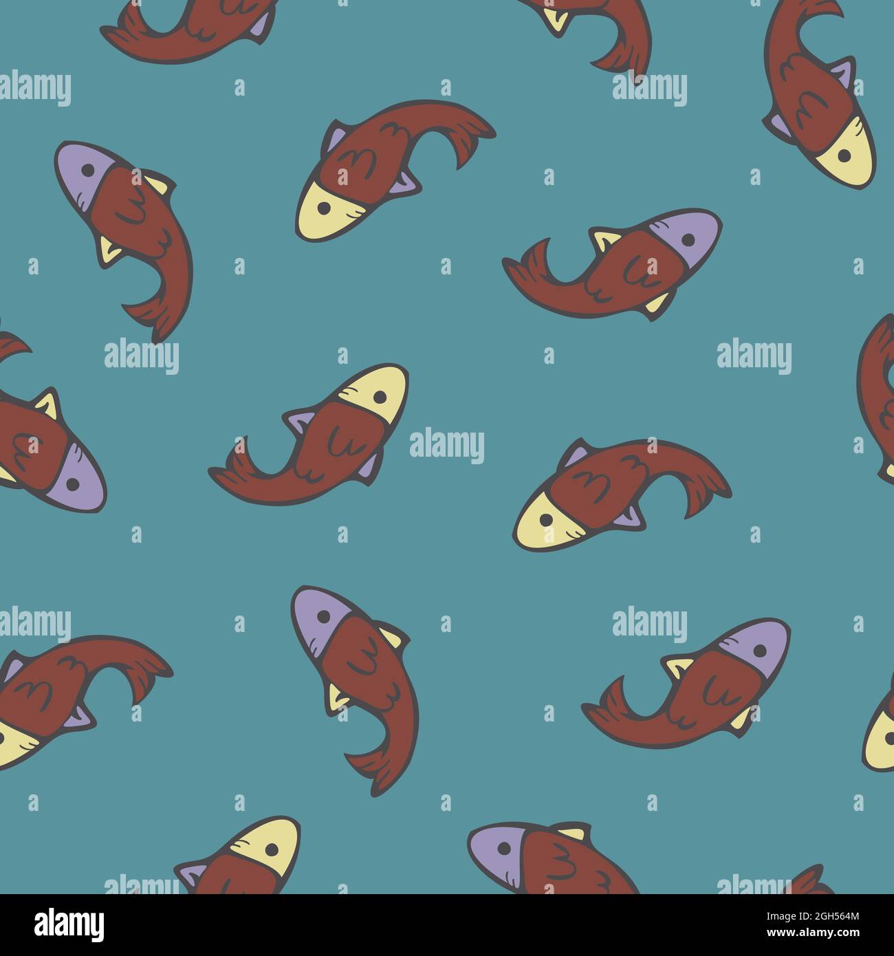 Brown Fish Pattern Fish pattern hi-res stock photography and images - Alamy