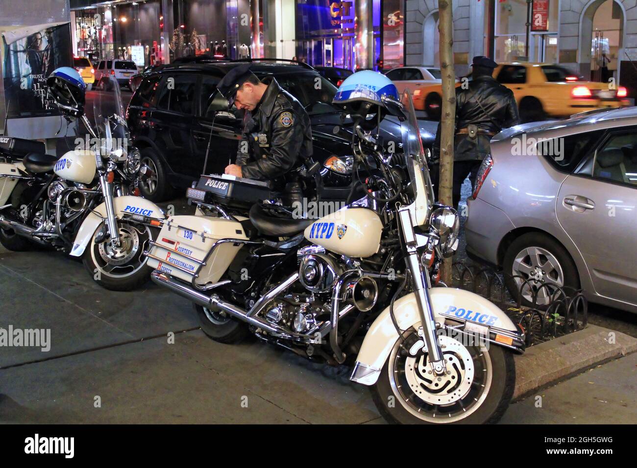 New York, USA - November 22, 2010: Police motorcycles of the New York ...