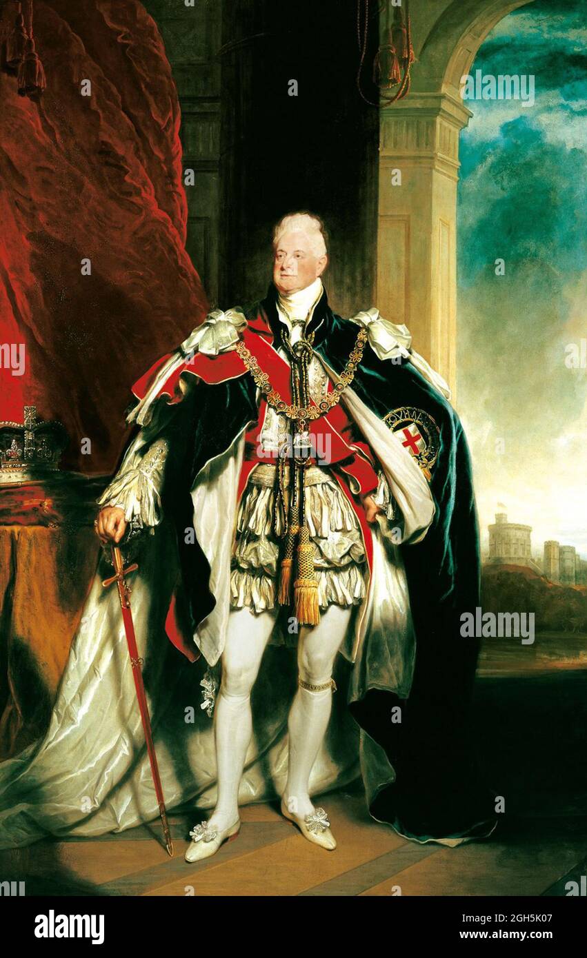 A portrait of King William IV who was of England from 1830 until 1837 Stock Photo