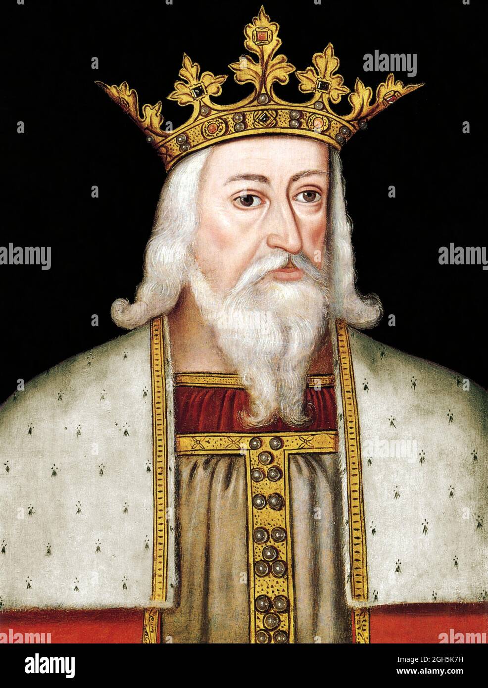 A portrait of King Edward III who was King of England from 1327 until 1377 Stock Photo