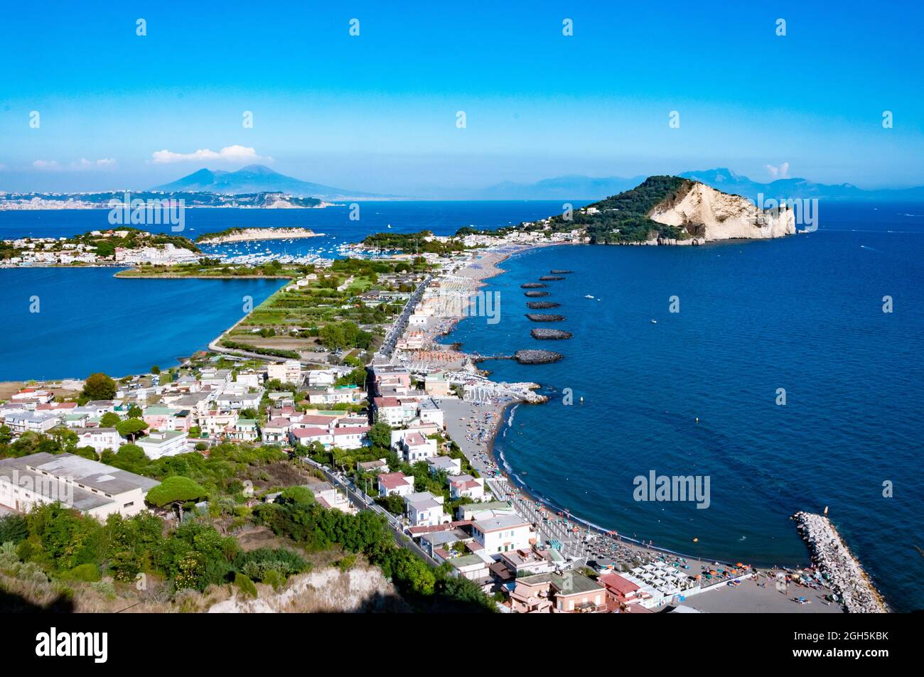 Landscape Of Miseno Its Promontory And Lake From Procida Mount Naples 