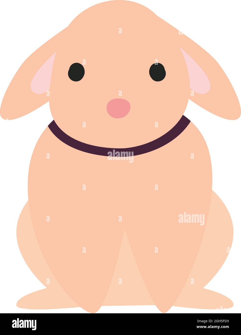 cute pink rabbit comic character Stock Vector Image & Art - Alamy