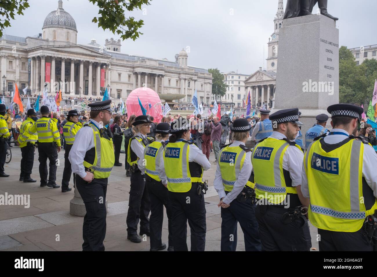 Extinction Rebellion demonstration, Trafalgar Square, London Stock Photo