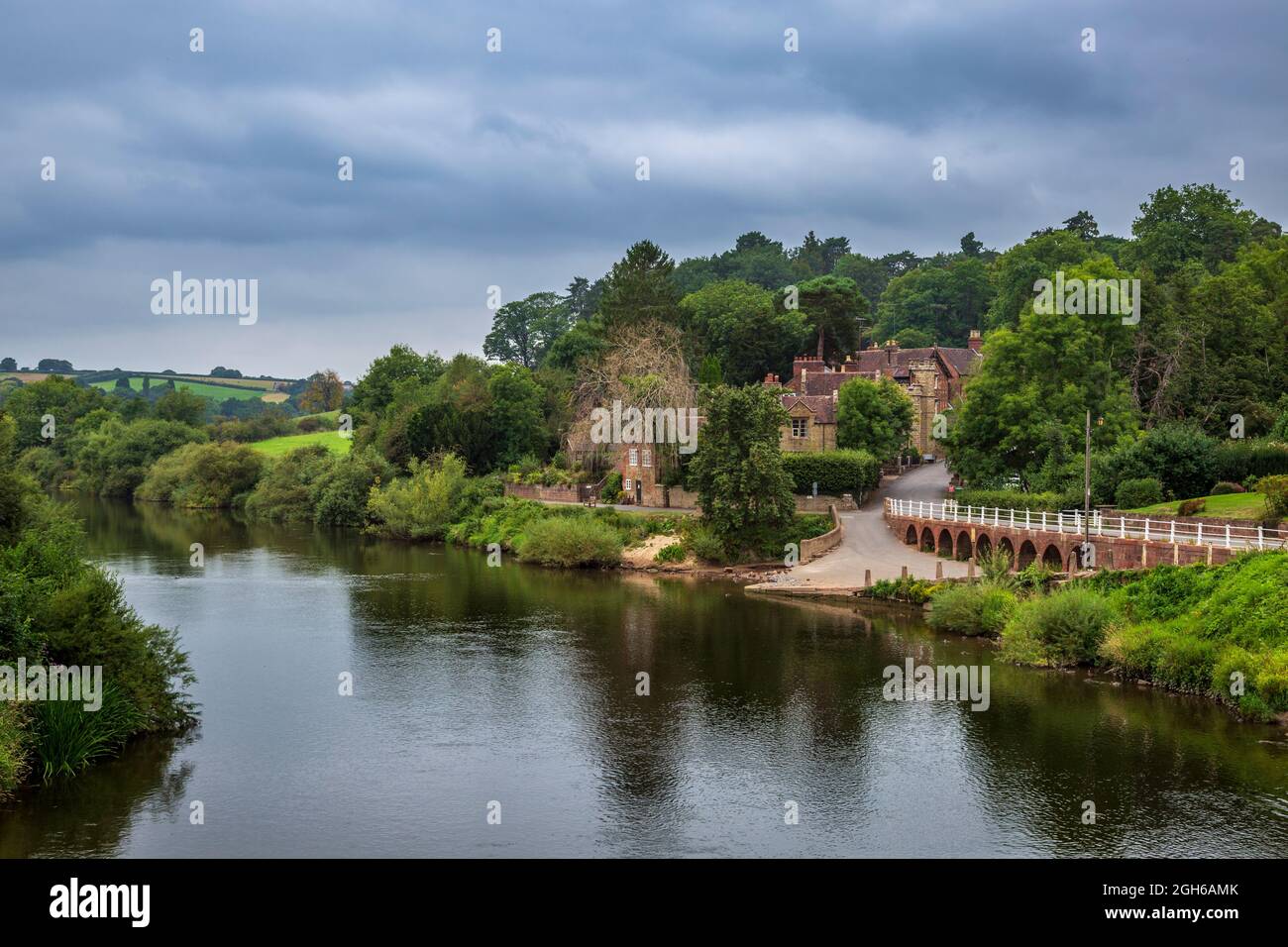 The old foot ferry landing at Upper Arley on the banks of the Severn