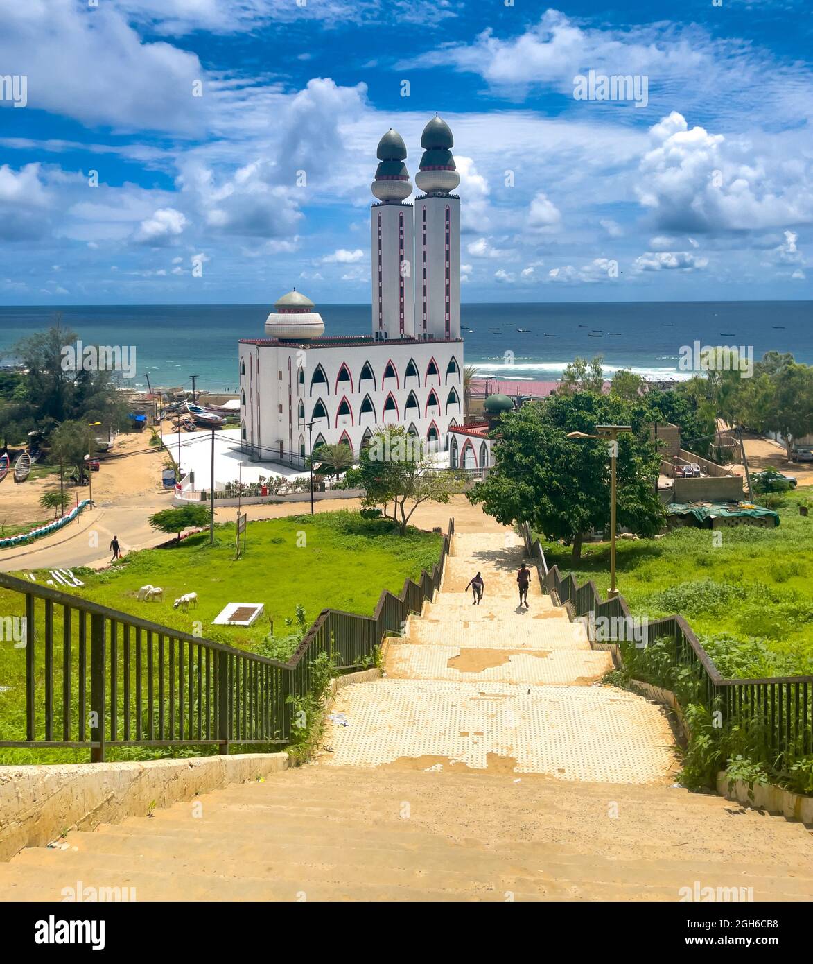 The divinity mosque, 'mosquée de la divinité' in french, Dakar, Senegal Stock Photo