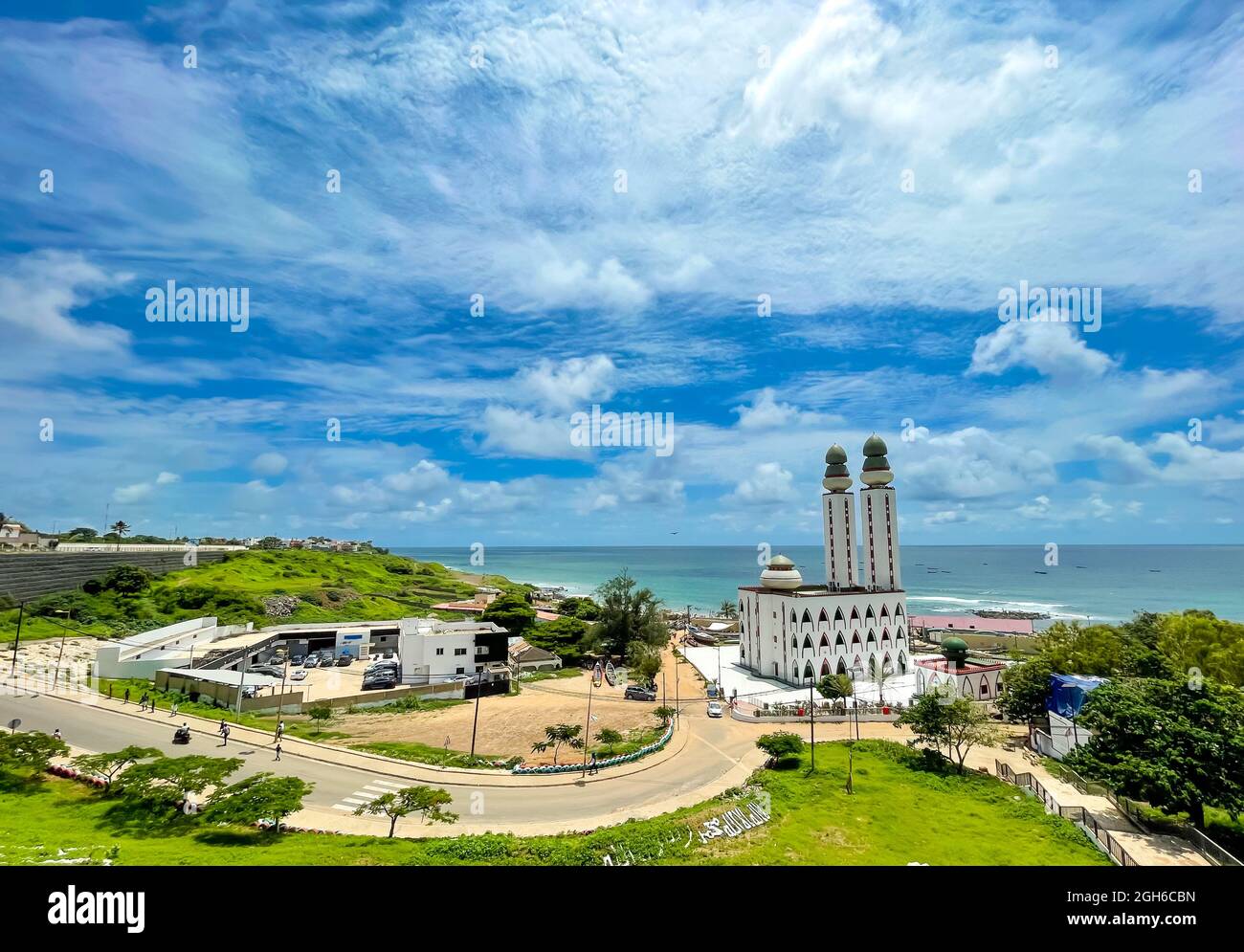 The divinity mosque, 'mosquée de la divinité' in french, Dakar, Senegal Stock Photo