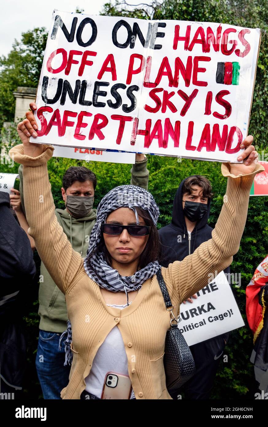 Anti-Taliban Afghans marched through London  betrayed by the US and UK withdrawal from Afghanistan. leaving the Taliban in charge.   End to the proxy war, stop to the killings and sanction Pakistan. 28.08.2021 Stock Photo