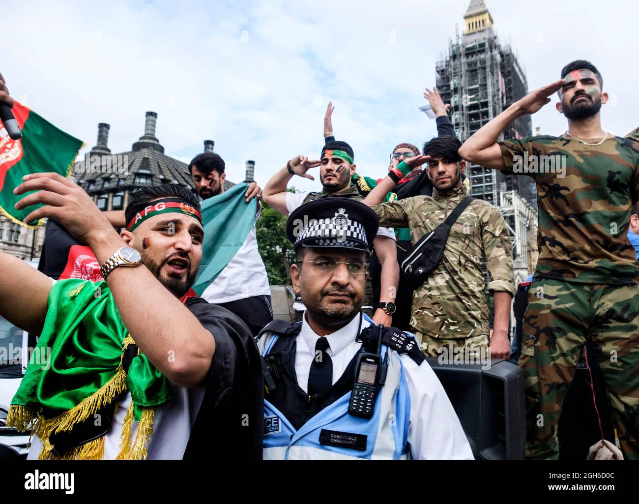 Anti-Taliban Afghans marched through London  betrayed by the US and UK withdrawal from Afghanistan. leaving the Taliban in charge.   End to the proxy war, stop to the killings and sanction Pakistan. 28.08.2021 Stock Photo