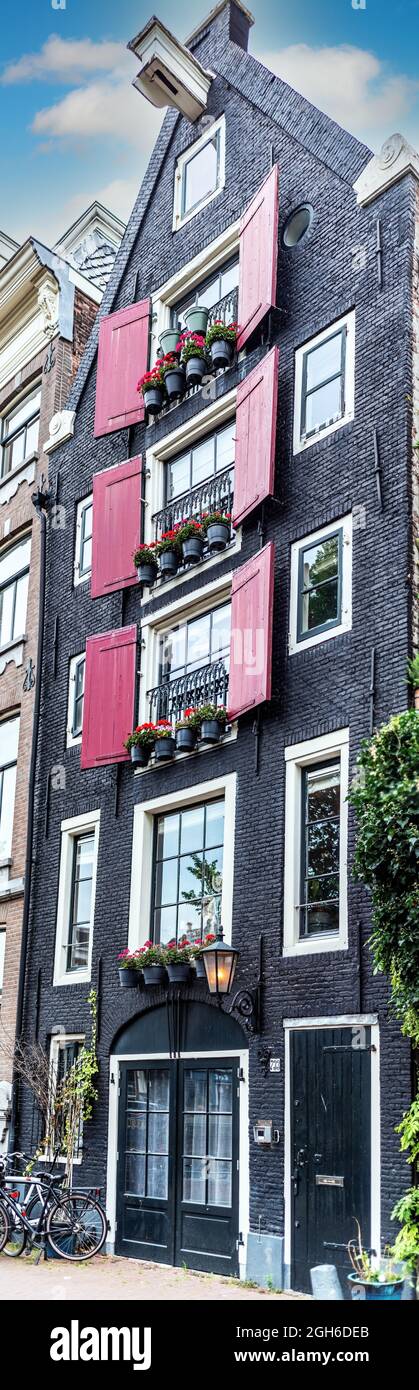 Home on canal - Amsterdam Stock Photo