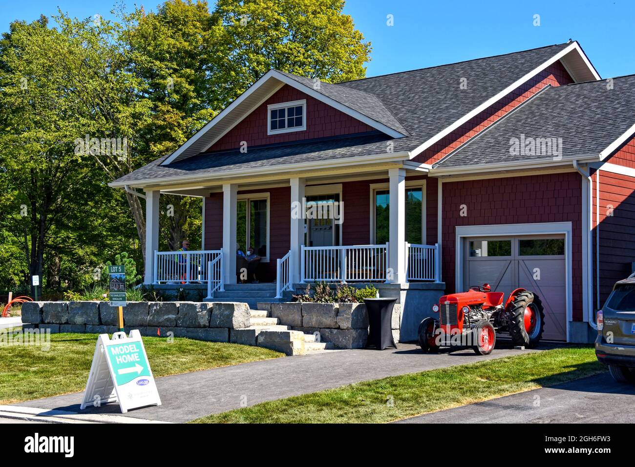 View of Westport, Canada - September 4, 2021: Newly built home in Watercolour ...