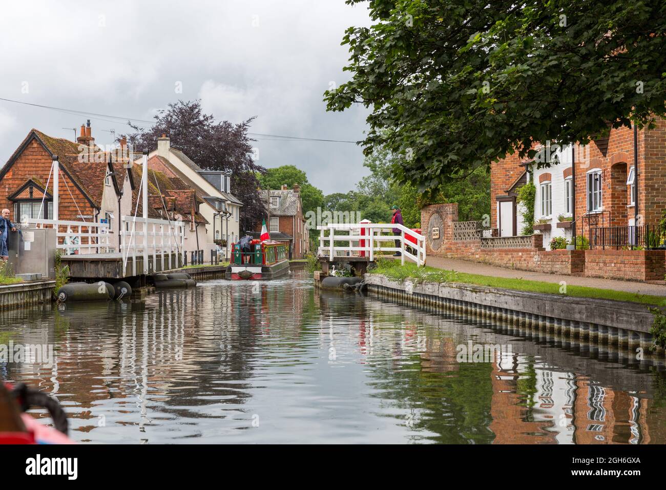 Kennet & Avon Canal, Newbury, Berkshire Stock Photo