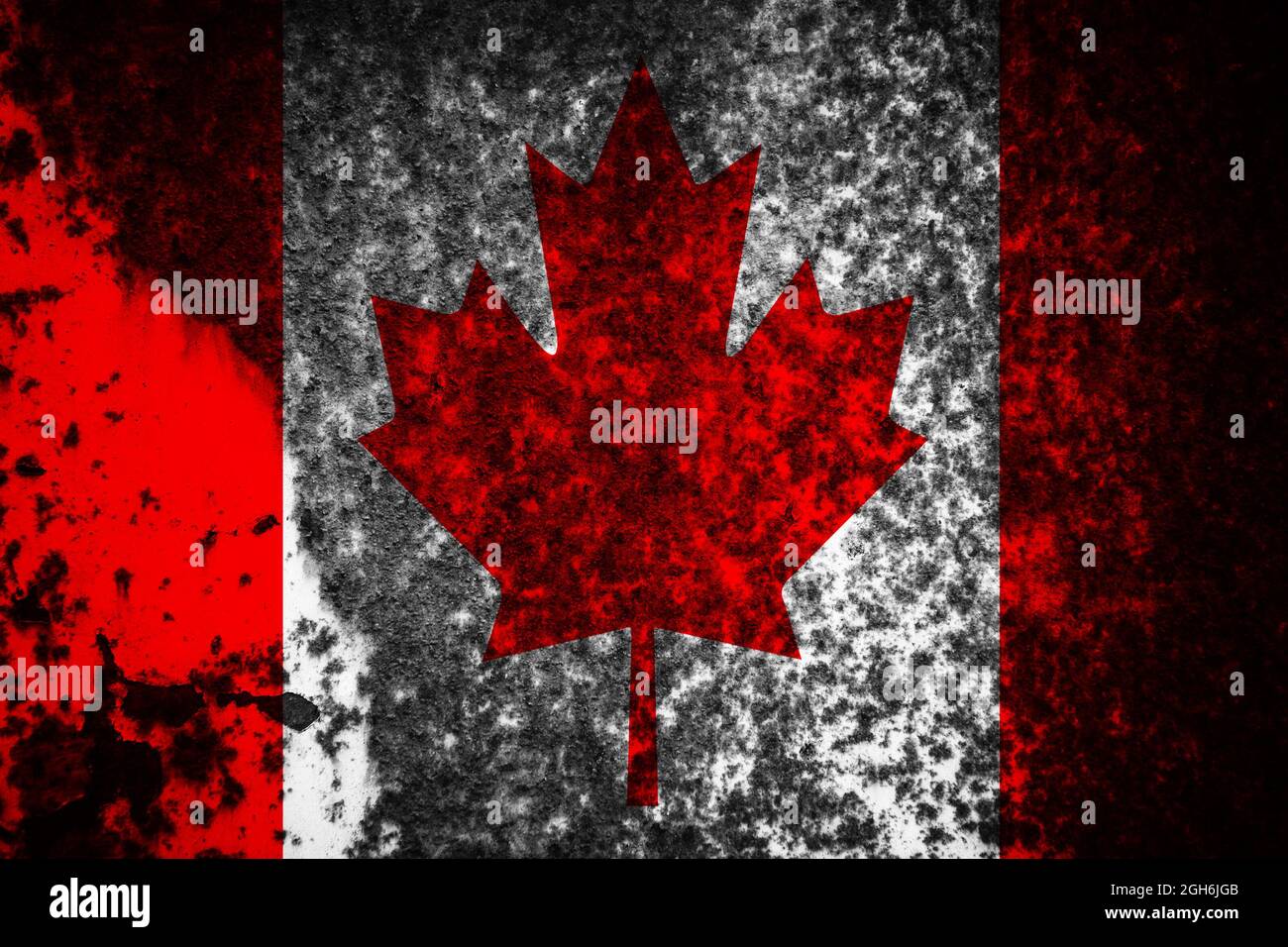 Old cracked wall with the flag painted Stock Photo - Alamy