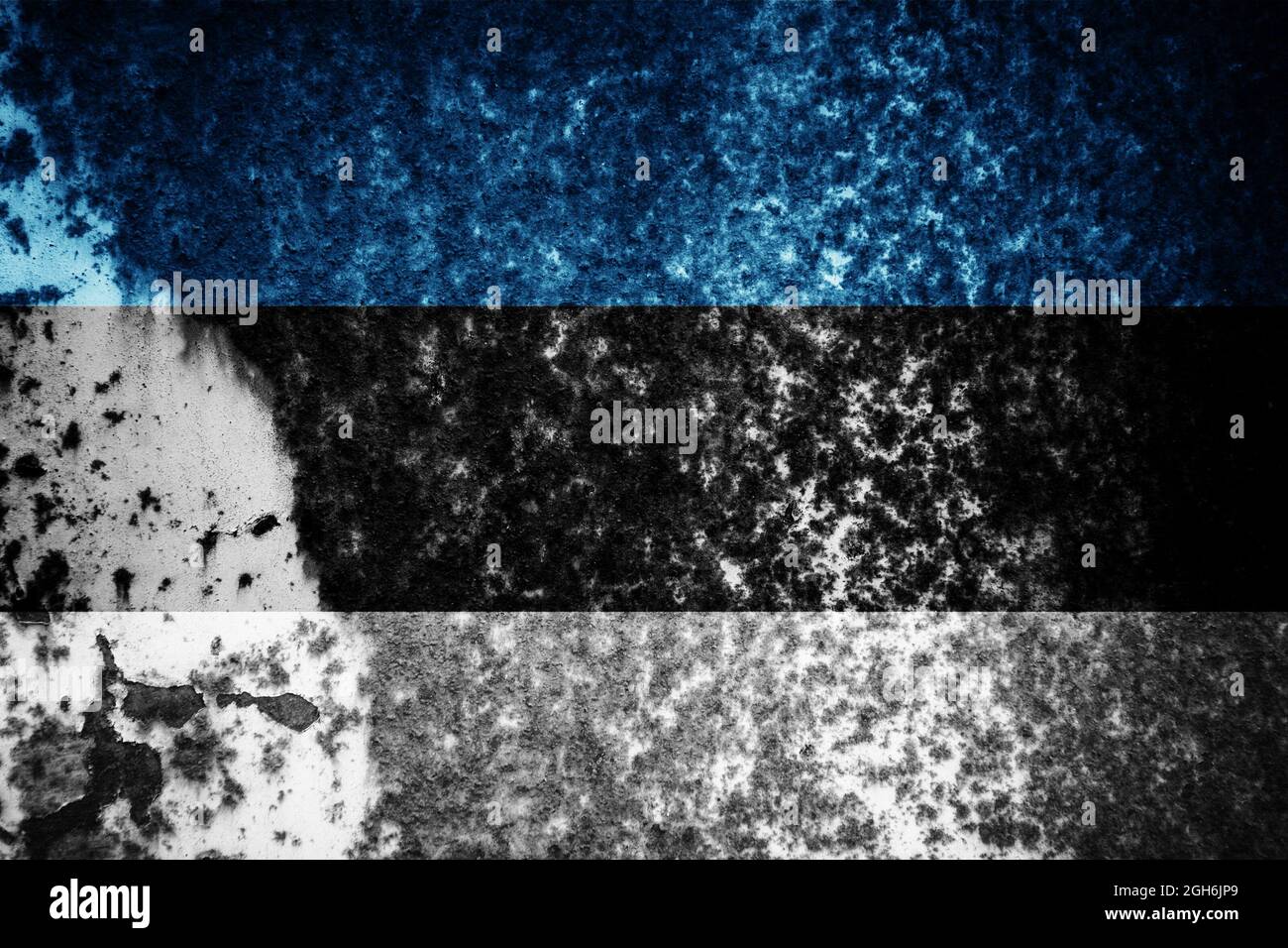 Old cracked wall with the flag painted Stock Photo - Alamy