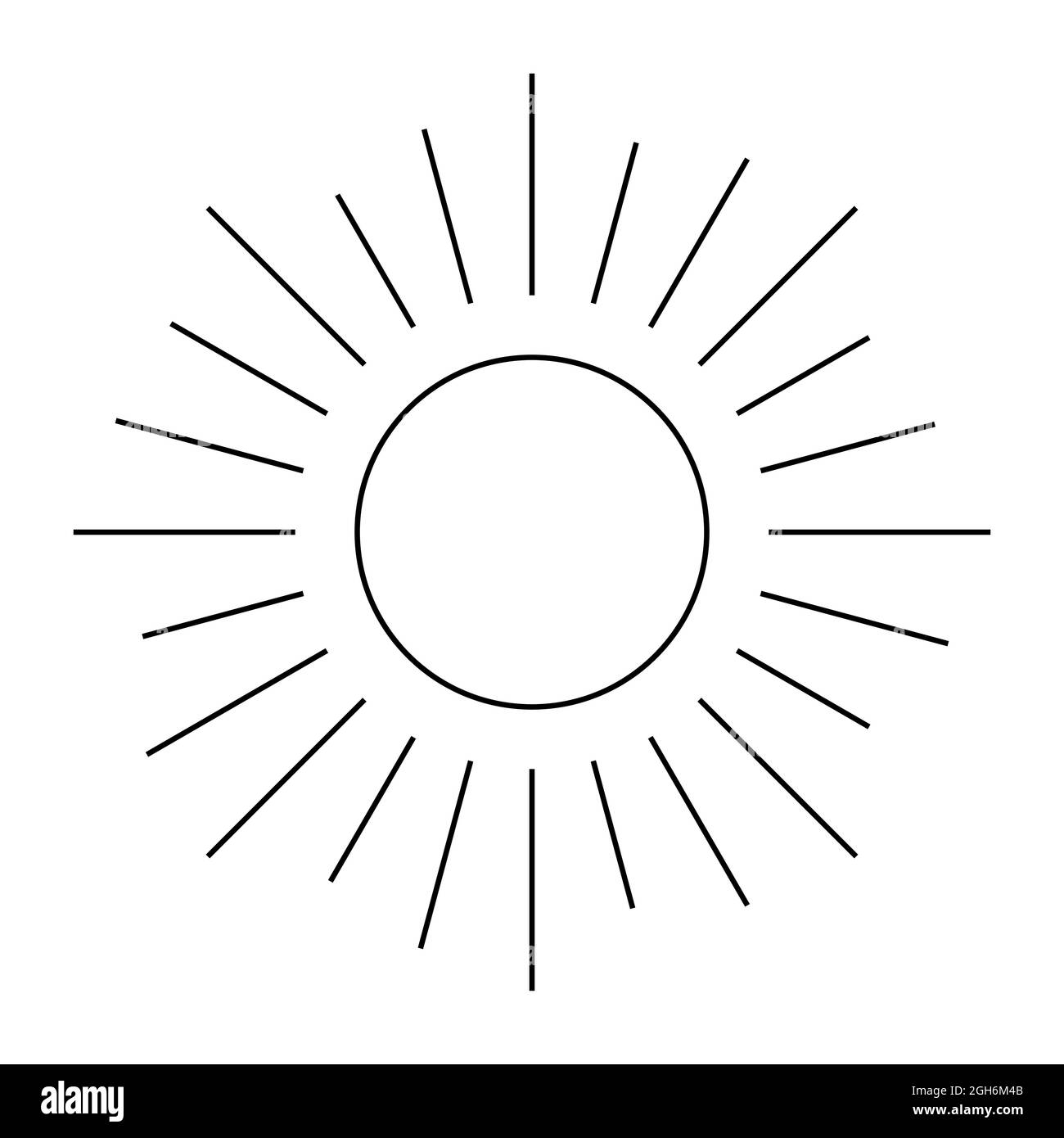 Retro Sun Ray, Sun Burst Emblem, Sunshine Sunburst Logo, Isolated