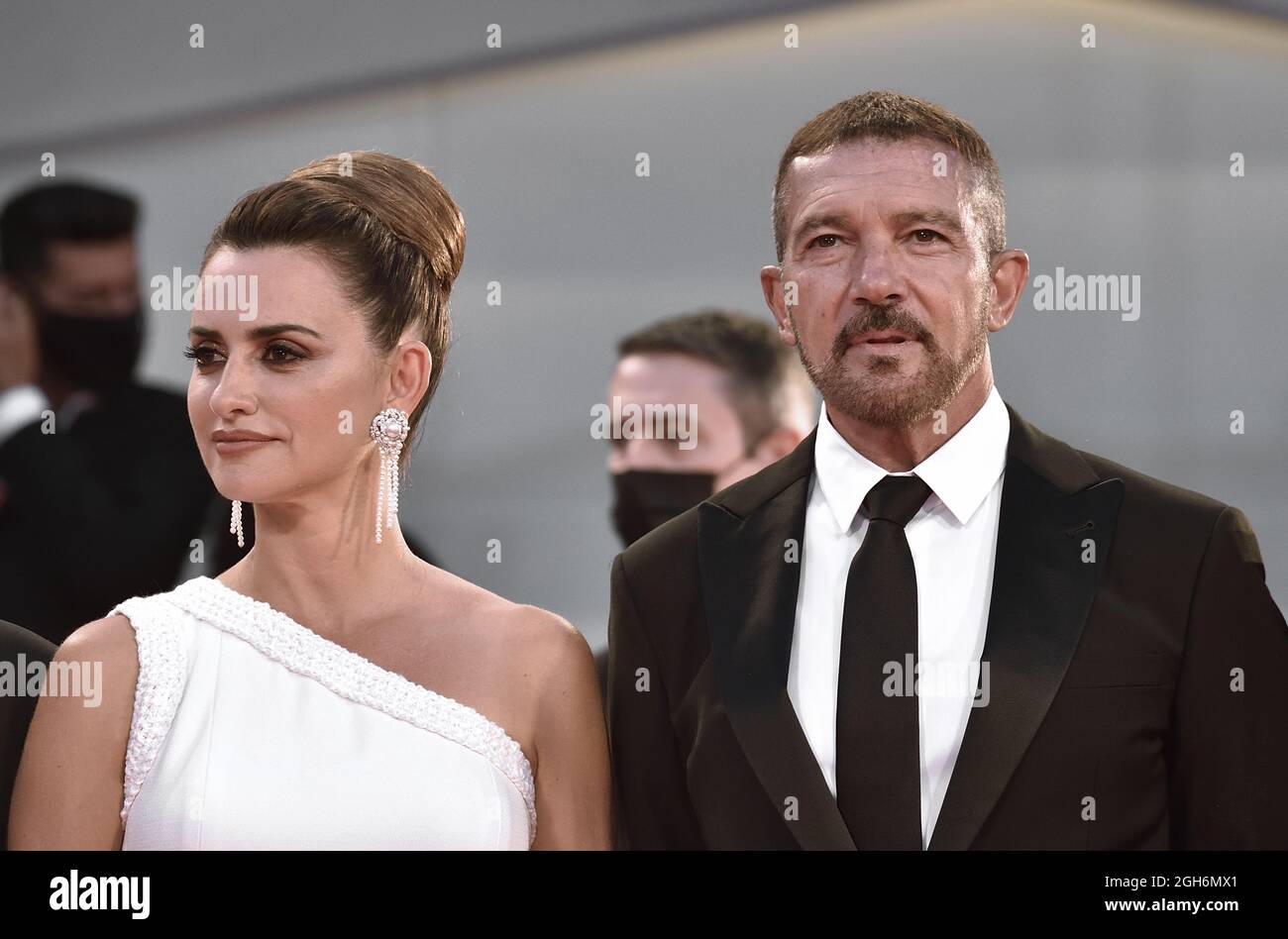 Venezia, Italy. 05th Sep, 2021. Penelope Cruz and Antonio Banderas arrive on the red carpet of the movie 'Last Night In Soho' during the 78th Venice International Film Festival on September 04, 2021 in Venice, Italy. Photo by Rocco Spaziani/UPI Credit: UPI/Alamy Live News Stock Photo